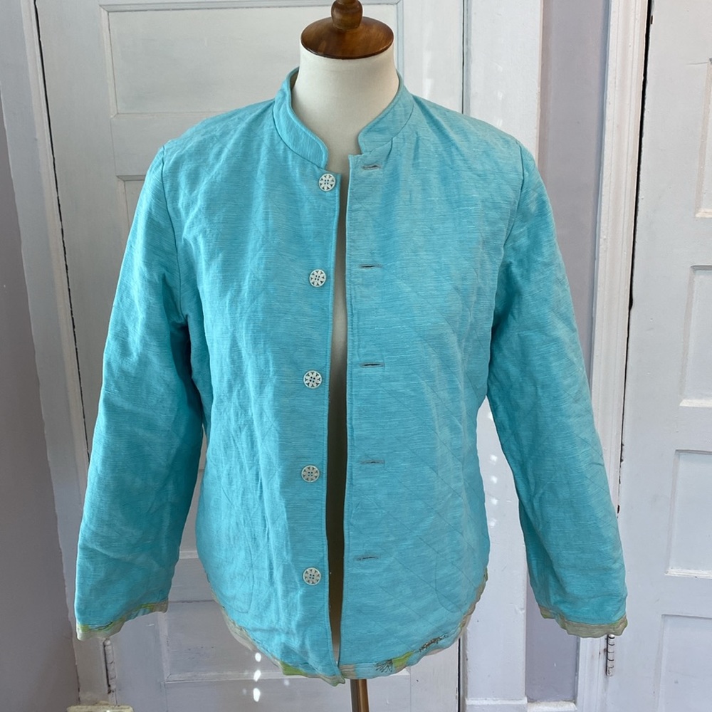 Reversible Silk Blend Quilted Jacket, Size S - Picture 16 of 17
